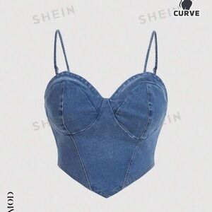 SHEIN Curve Denim Tank